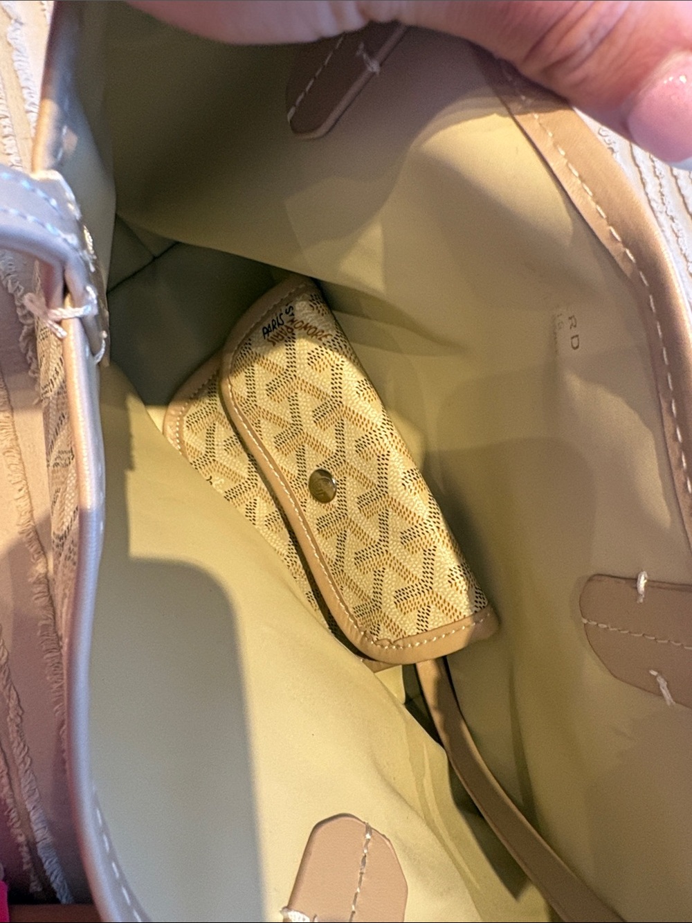 Beige Patterned Small Bag - Picture 3 of 3
